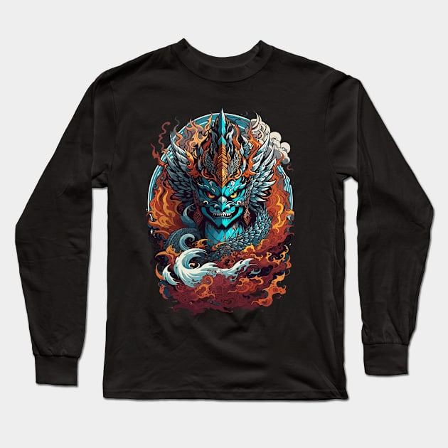 Vibrant Garuda Long Sleeve T-Shirt by NerdsbyLeo